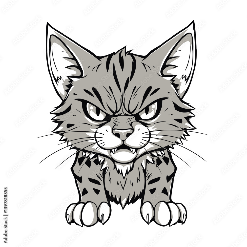 Fototapeta premium vector illustration of a cat