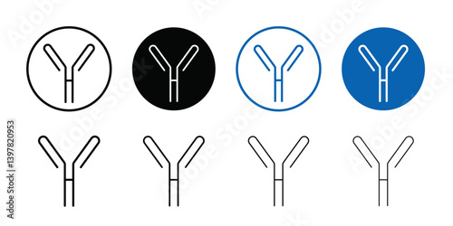 Antibody icon logo set vector