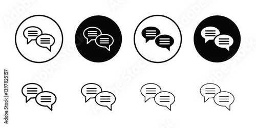 Chat icon logo set vector