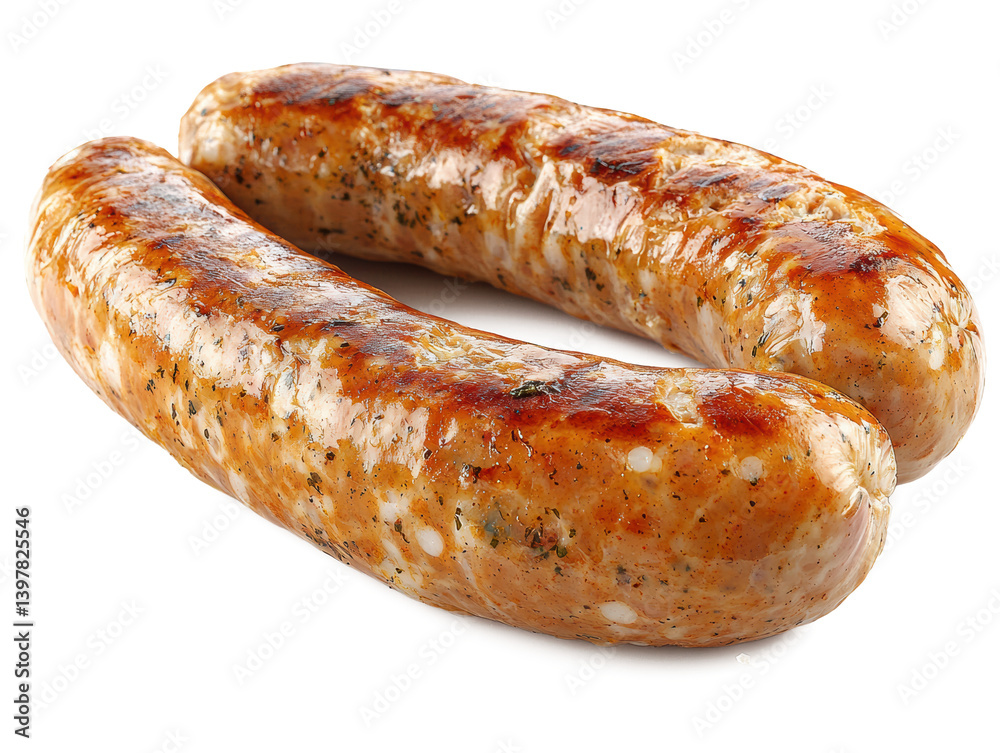 A raw Weisswurst isolate on pure white background perfect for dicut. A raw Weisswurst isolate on pure white background perfect for dicut.