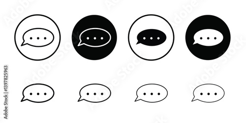 Comments icon logo set vector
