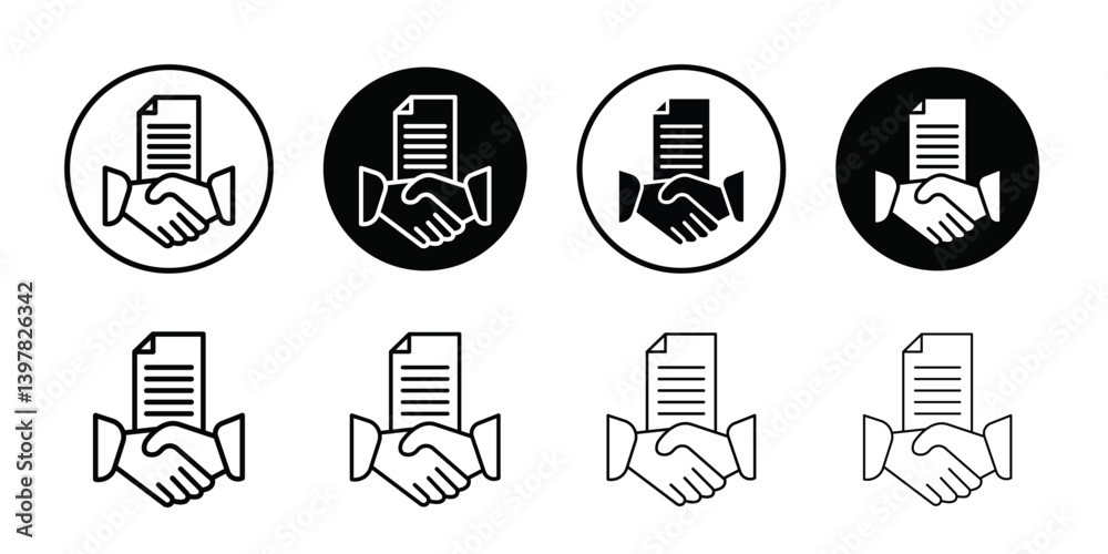 Contract icon logo set vector Contract icon logo set vector