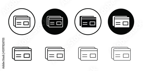 Credit card icon logo set vector