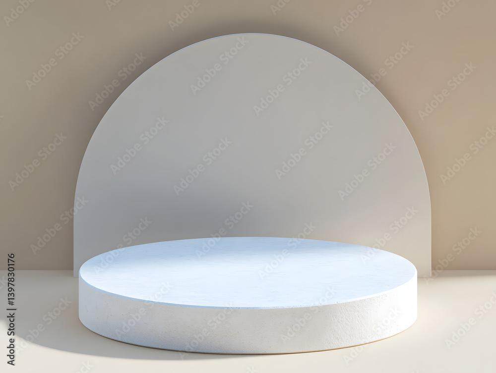 white round state for products mock-up. white round state for products mock-up.