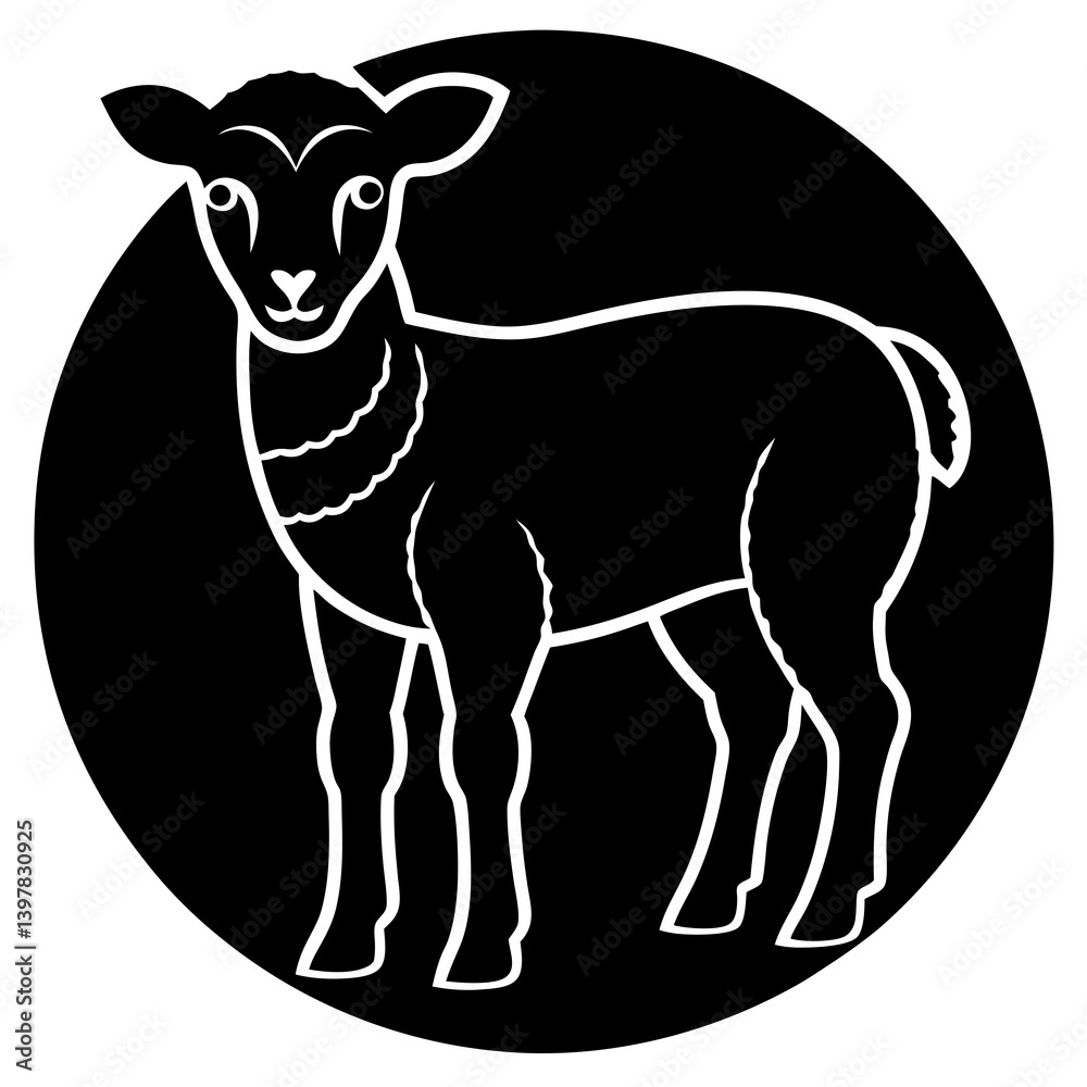 Lamb Symbol Icon happy easter vector for digital free vector download Lamb Symbol Icon happy easter vector for digital free vector download