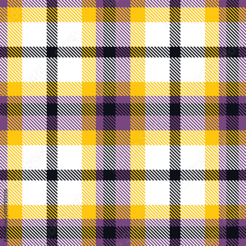 Smoky bruise Seamless Tartan with Sandy sunflower accents Textile Design