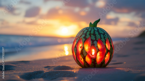 halloween pumpkin in the night