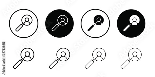 Recruitment icon logo set vector