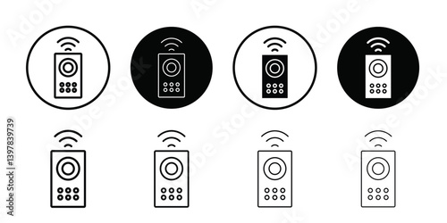Remote control icon logo set vector