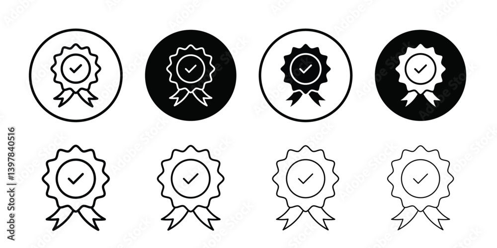 Rosette icon logo set vector Rosette icon logo set vector