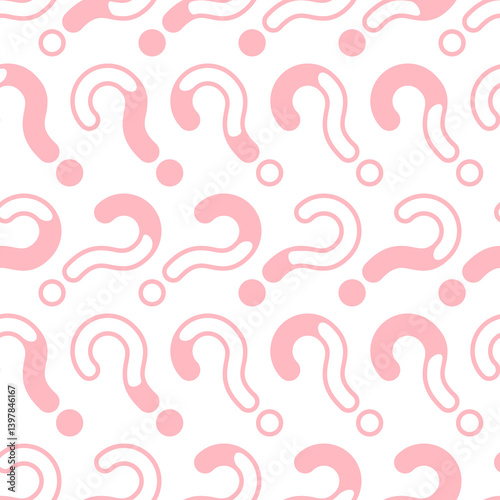 Seamless pattern with question marks. Vector illustration