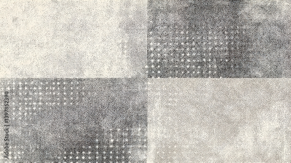 Fototapeta premium A black and white checkered patterned fabric