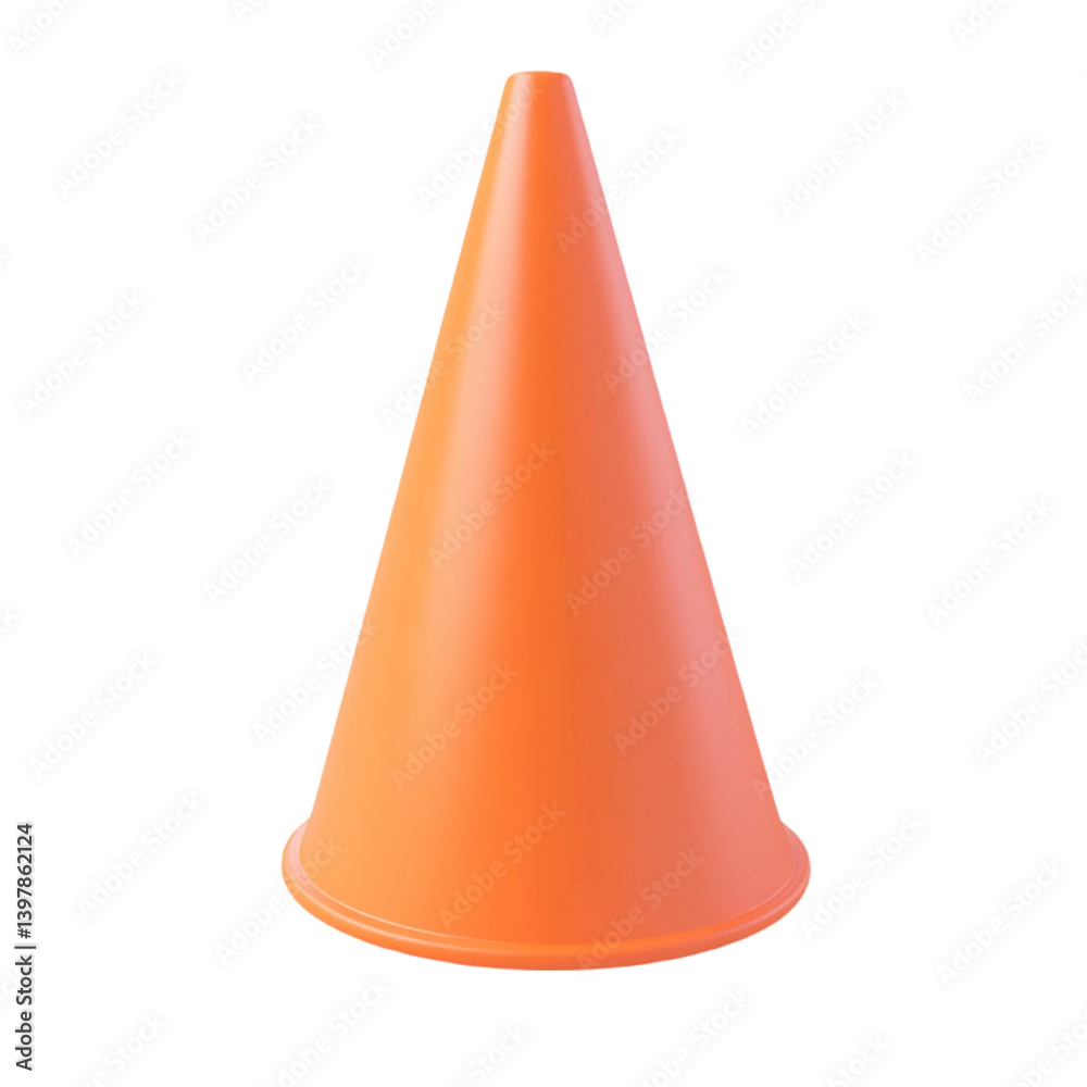Fototapeta premium A Vibrant Orange Traffic Cone: A Simple, Clean Image