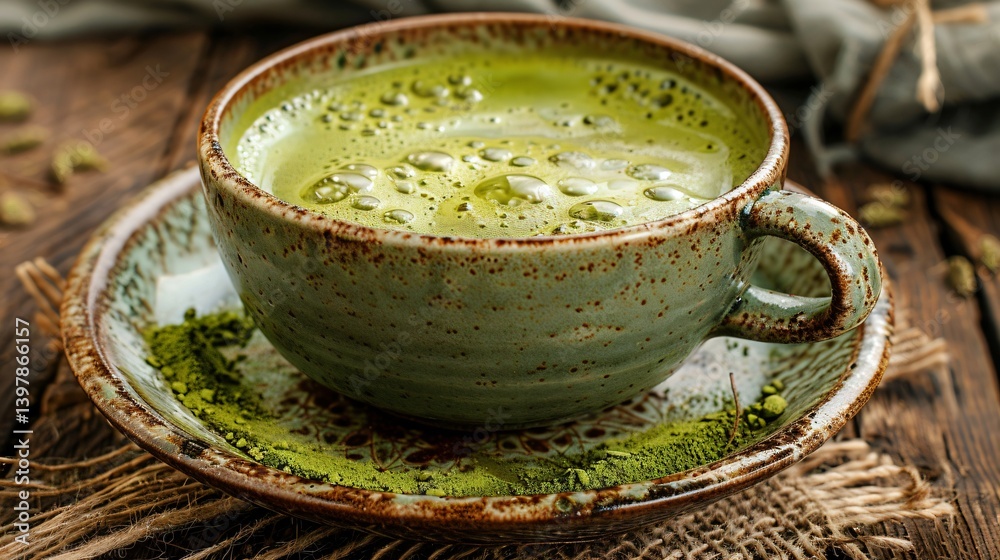 Aromatic Matcha Green Tea in Rustic Cup of excellence in splendor beyond compare with grace Aromatic Matcha Green Tea in Rustic Cup of excellence in splendor beyond compare with grace