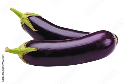 eggplants isolated on white background