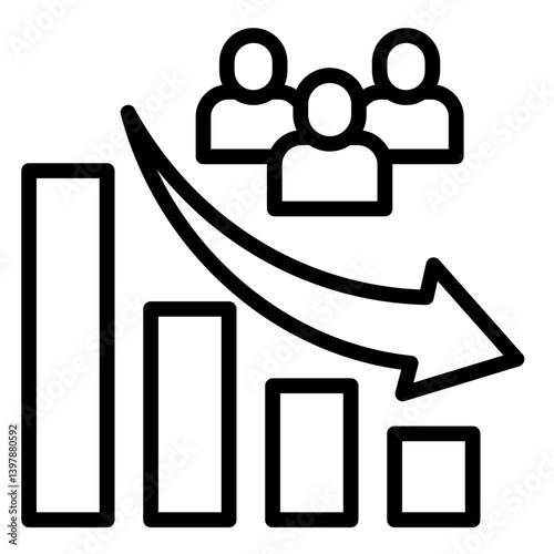 Cuadro en lienzo Churn Prediction Model  Icon Element For Design