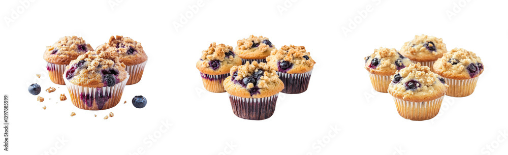 Baking blueberry muffins clean and delicious home kitchen style. Cut out png set Baking blueberry muffins clean and delicious home kitchen style. Cut out png set