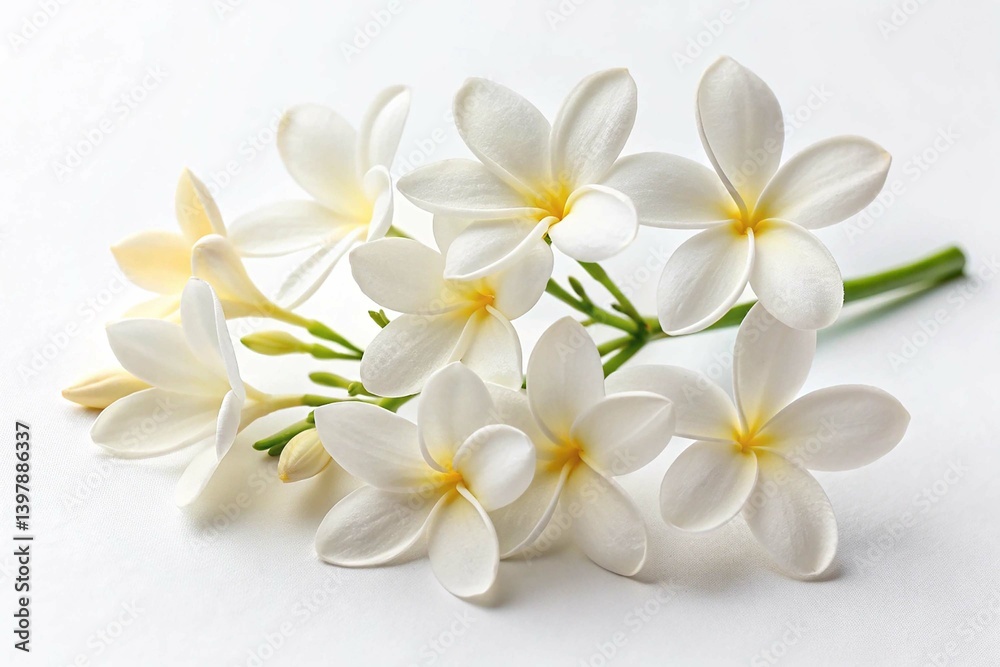 Fototapeta premium Jasmin flowers on white background