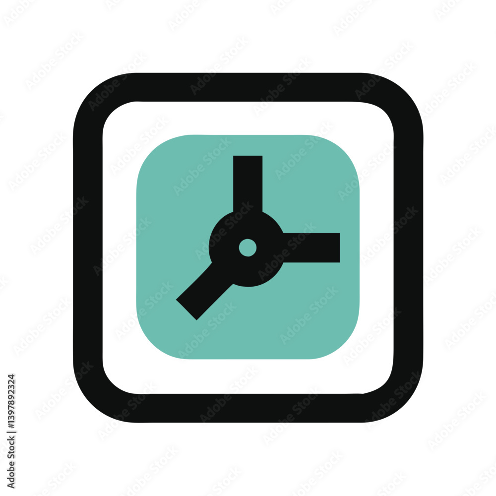 Obraz premium Creative Square Watch Design Icon
