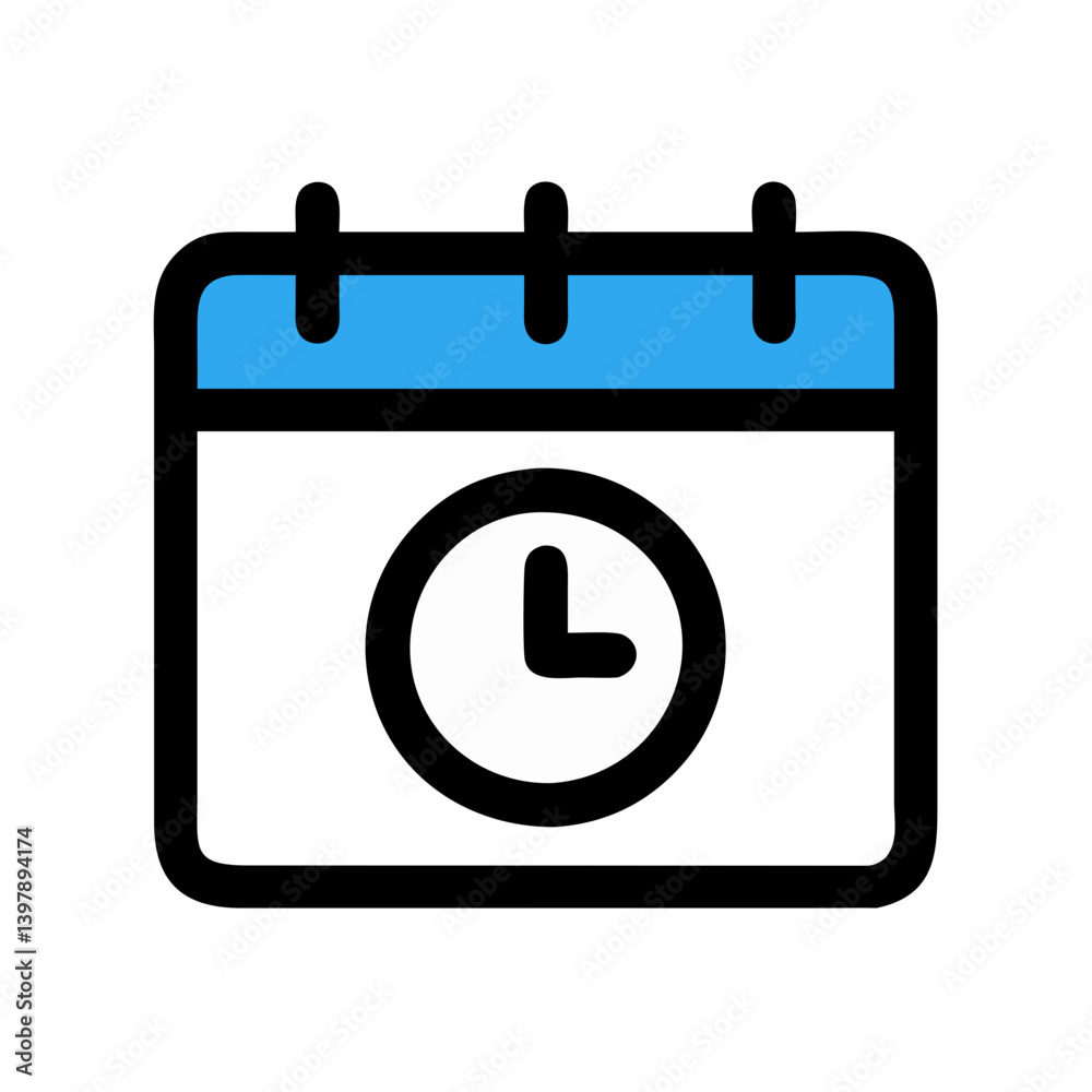 Unique Calendar Clock Icon for Organization Unique Calendar Clock Icon for Organization