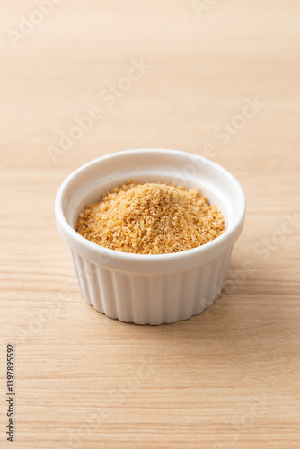 テーブルに置かれた甜菜糖