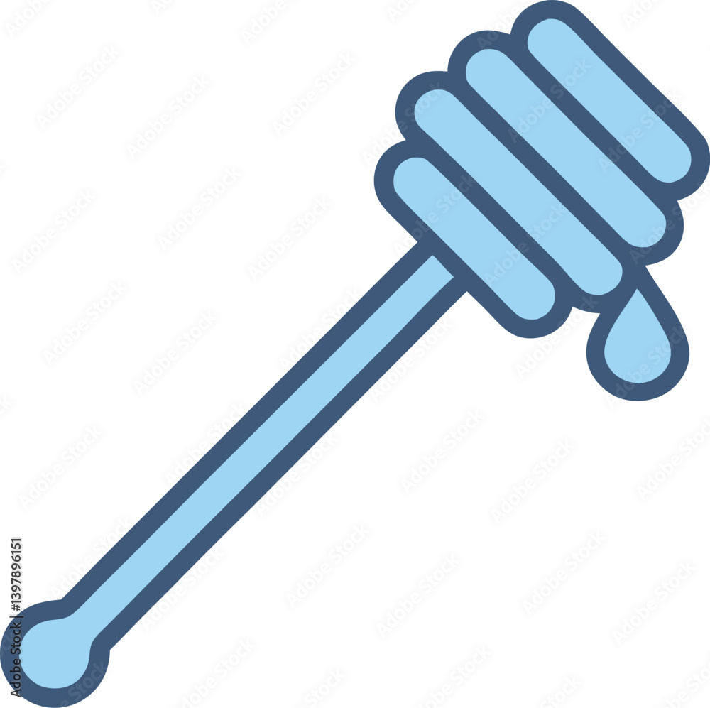 Honey dipper outline icon. Honey flat vector icon