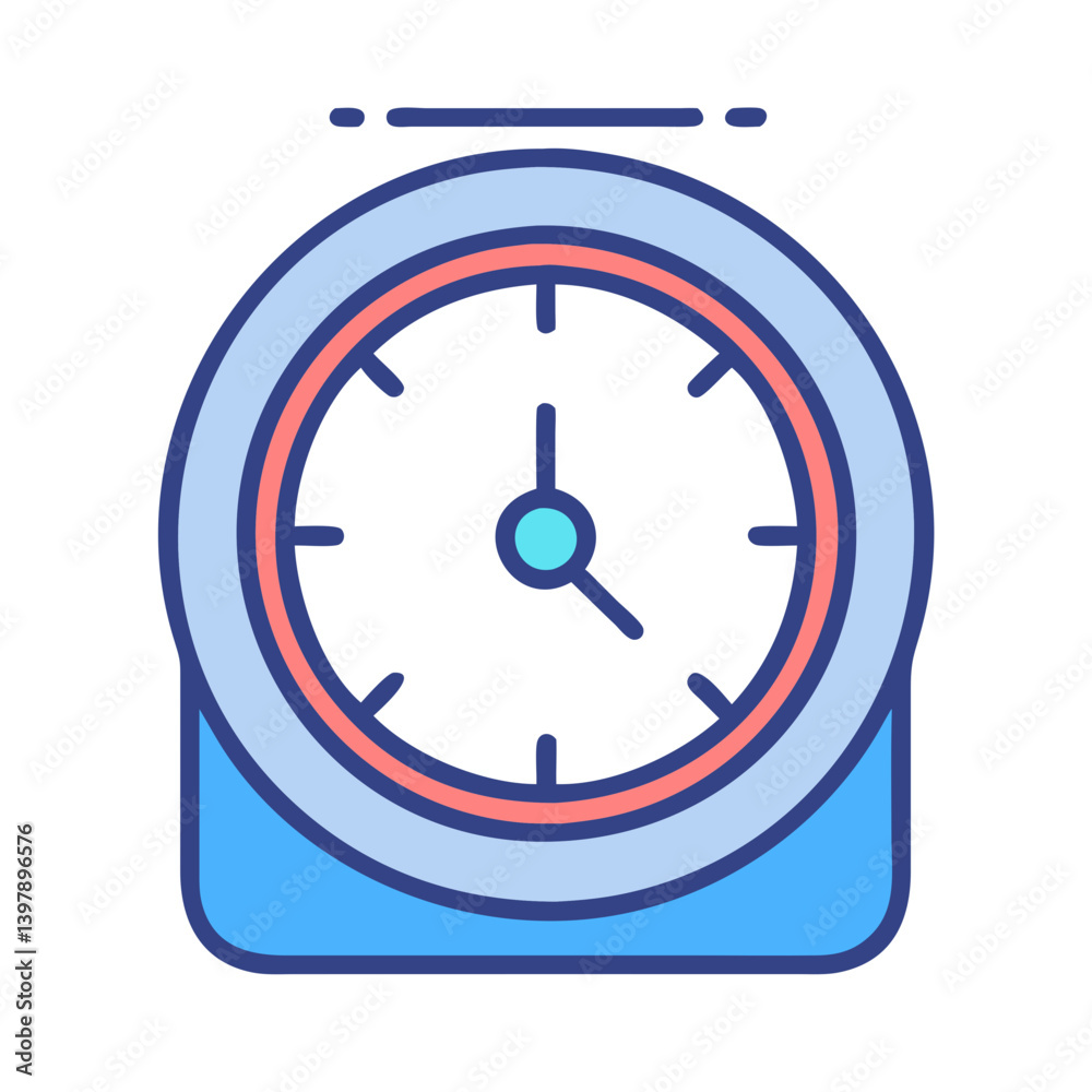 Elegant Compact Minimal Clock Design Icon Elegant Compact Minimal Clock Design Icon