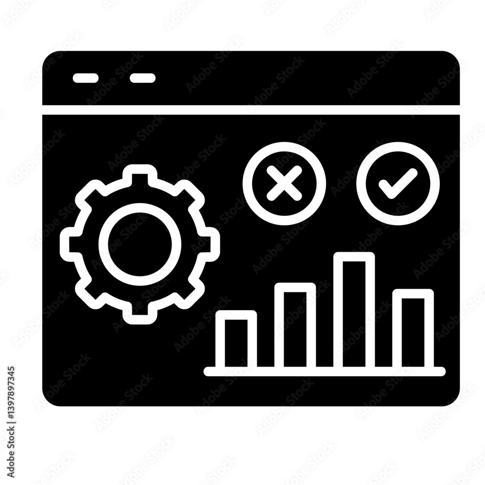 Data Driven Decision Making Icon Element For Design Data Driven Decision Making Icon Element For Design