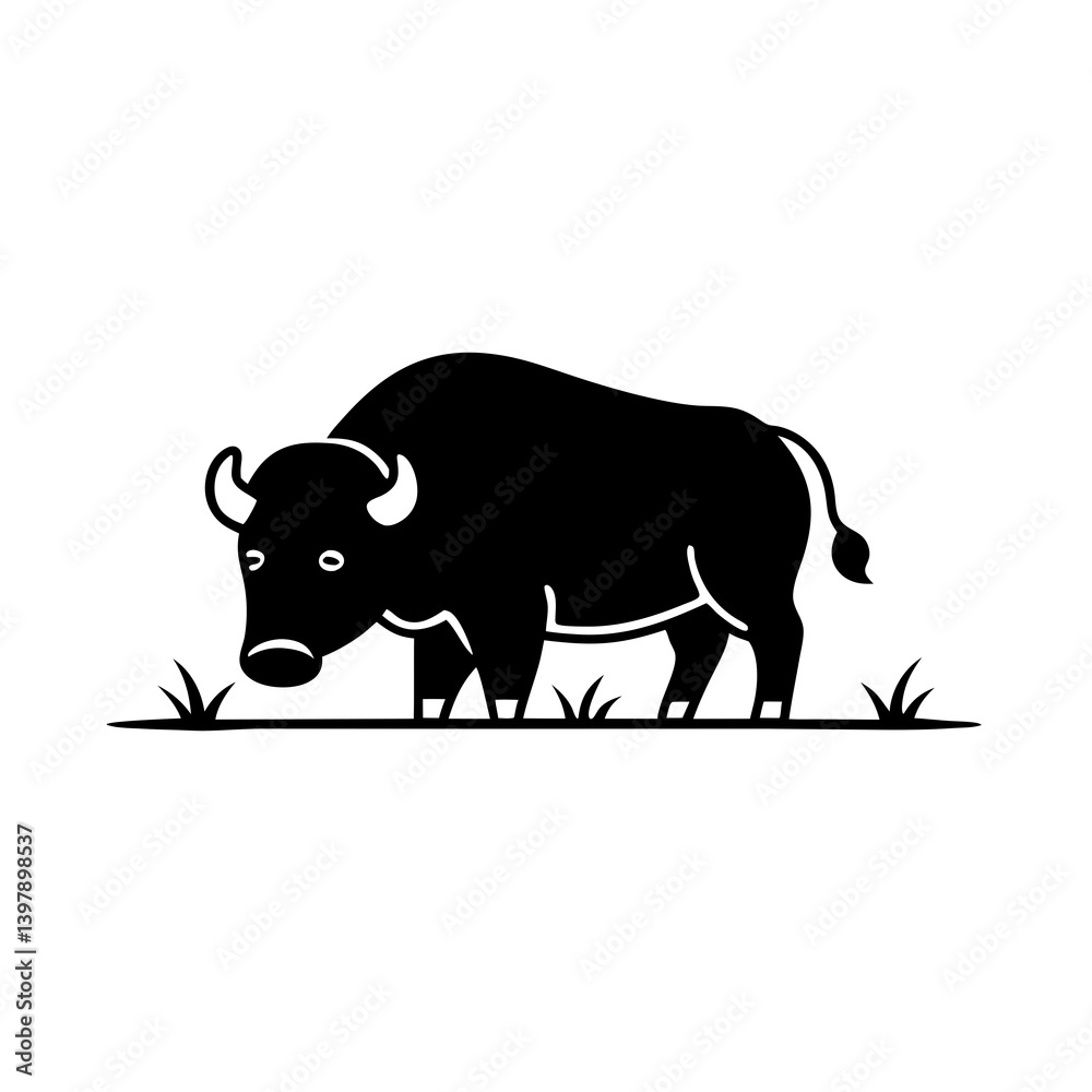 Obraz premium vector illustration of a rhino