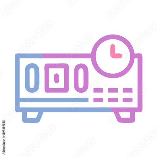  Stylish Digital Projection Clock Icon