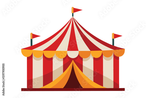 circus tent icon vector illustration isolated on white background