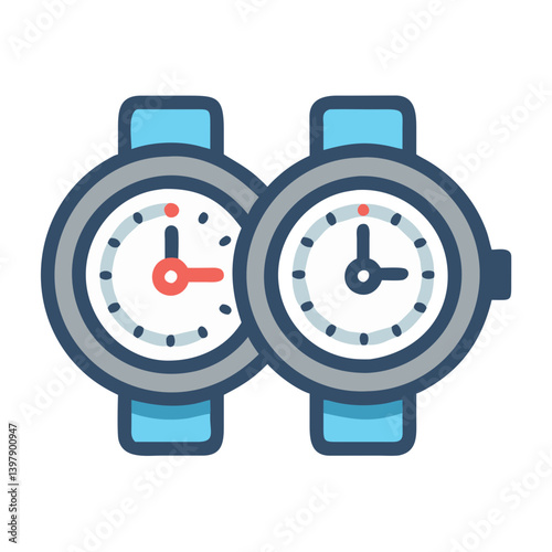  Creative Dual Time Chronograph Icon