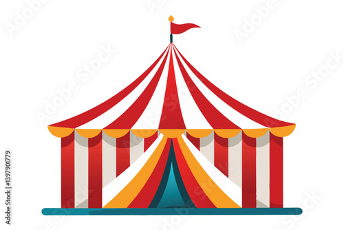 Circus tent vector illustration  isolated on white background