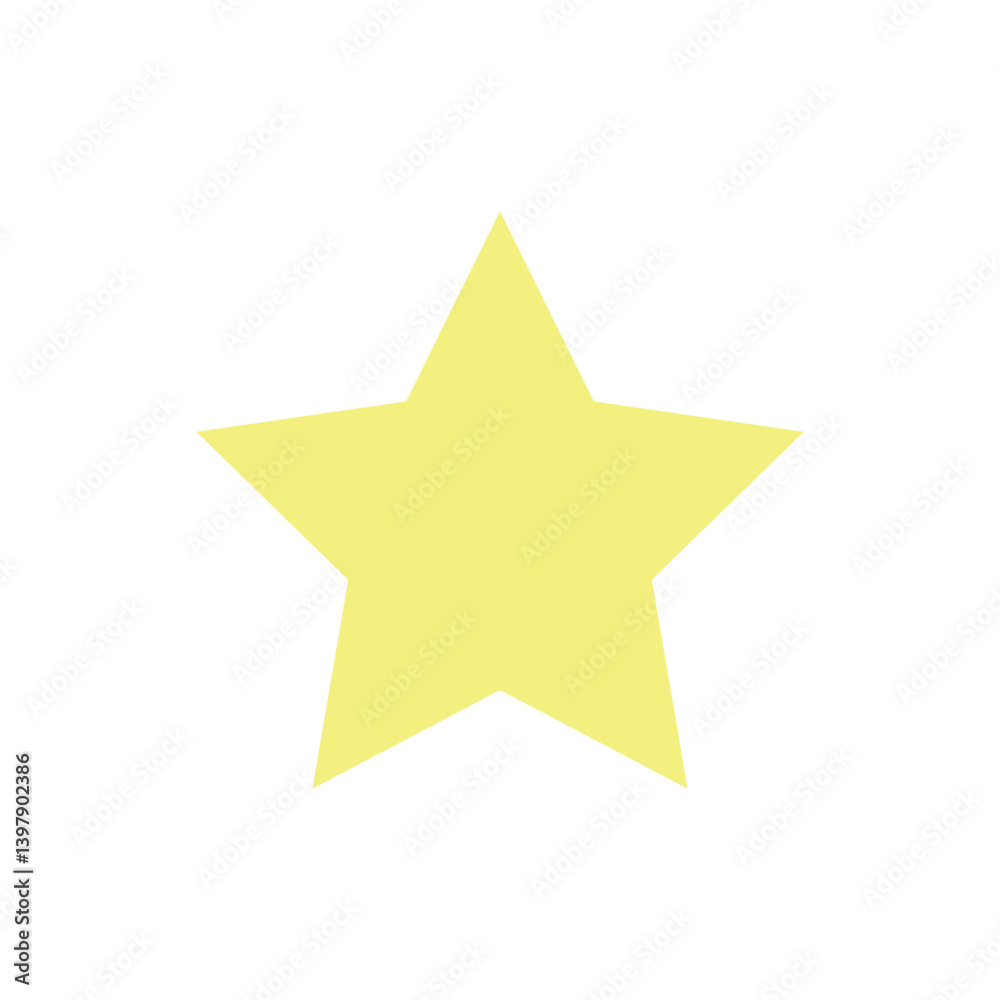 Yellow Star Shape Isolated on White Background vector illustration Yellow Star Shape Isolated on White Background vector illustration