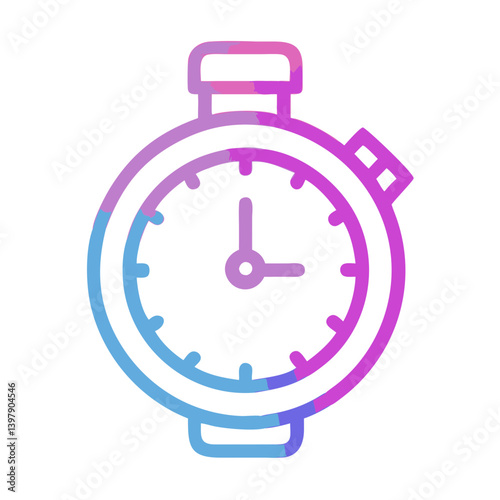  Stylish Gradient Chronograph Watch Graphic