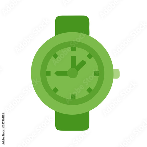  Green Dial Watch Icon Design