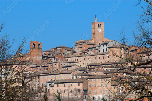 Sarnano, Macerata district, Marche, Italy, view of the village
