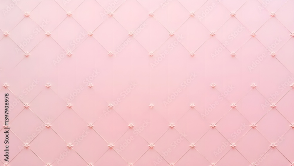 Obraz premium Elegant Pink Tufted Leather Background Pattern For Luxury Interior Design