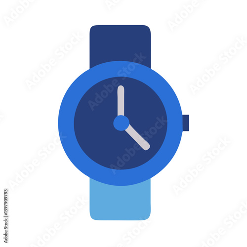  Chic Midnight Blue Watch Illustration
