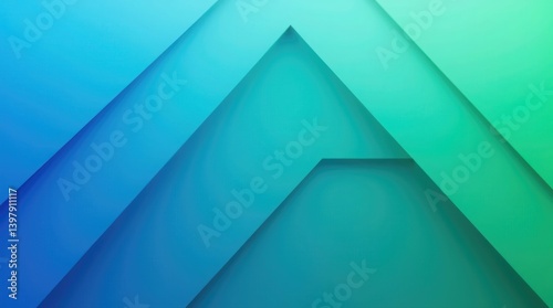 Abstract Blue Green Background Triangle Shapes
