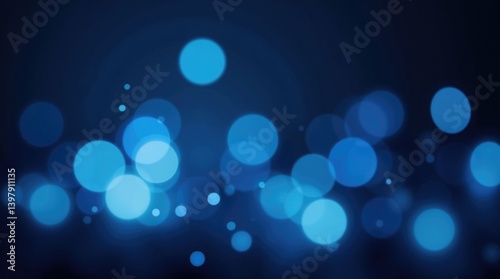 Art Christmas Lights Blue Background