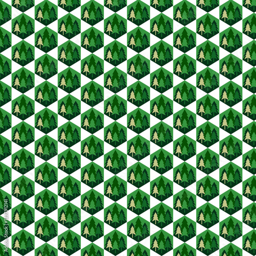 Forest Tessellations Patterns design