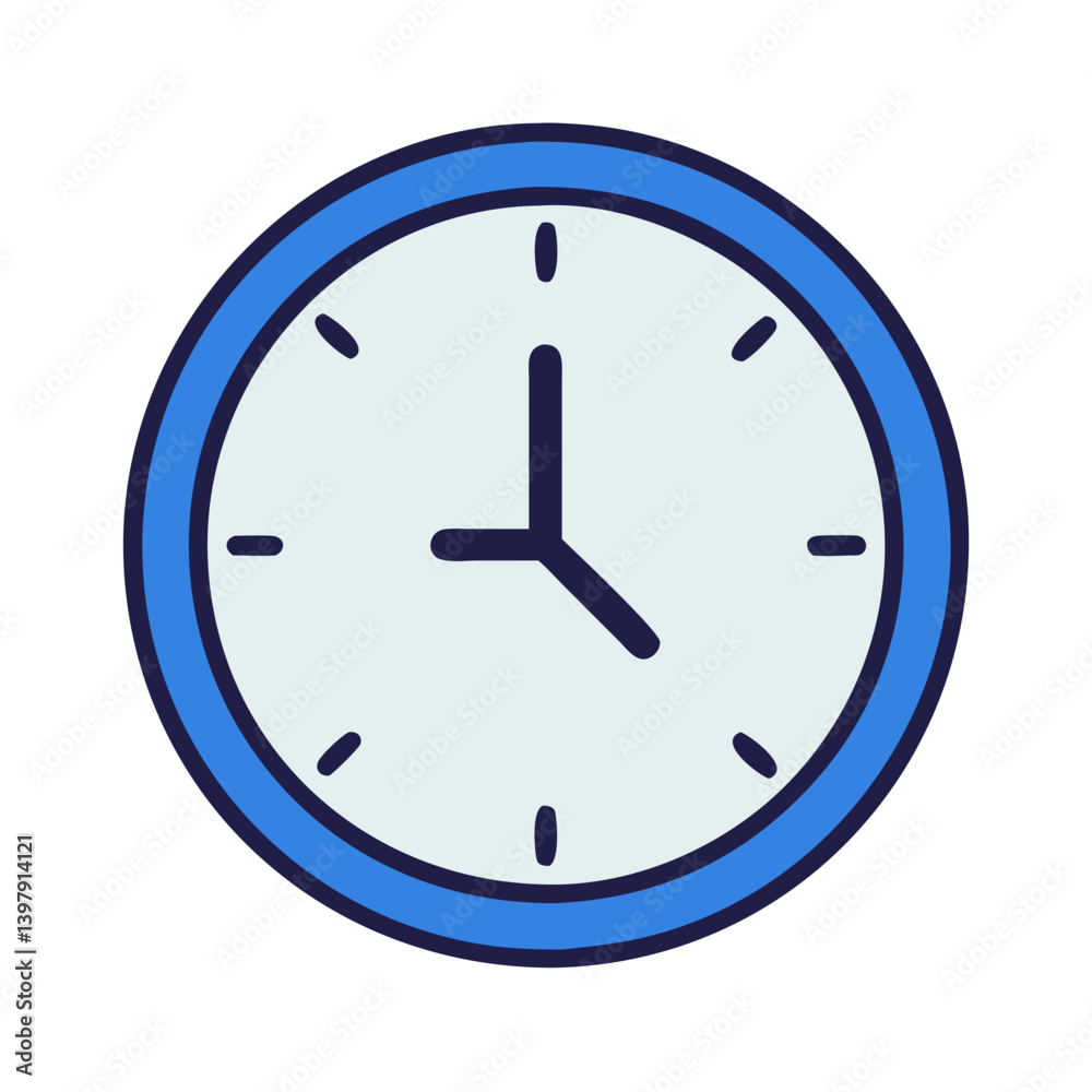 Chic Oversized Wall Clock Illustration Chic Oversized Wall Clock Illustration