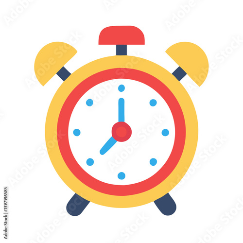 Retro Alarm Clock Icon Design