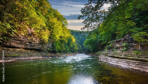 Pine Creek Flowing Through the 