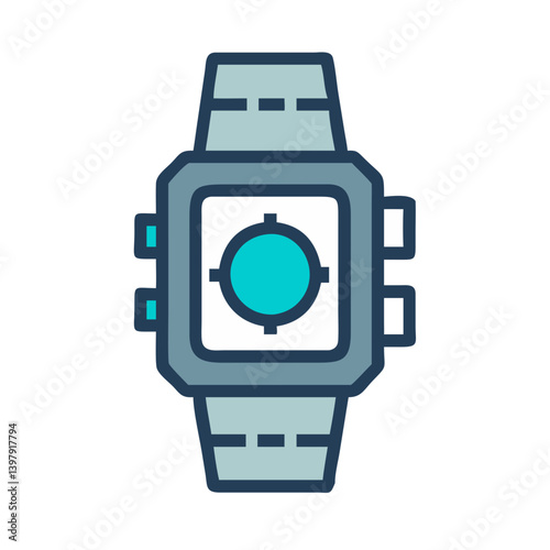  Chic Rugged Digital Watch Illustration