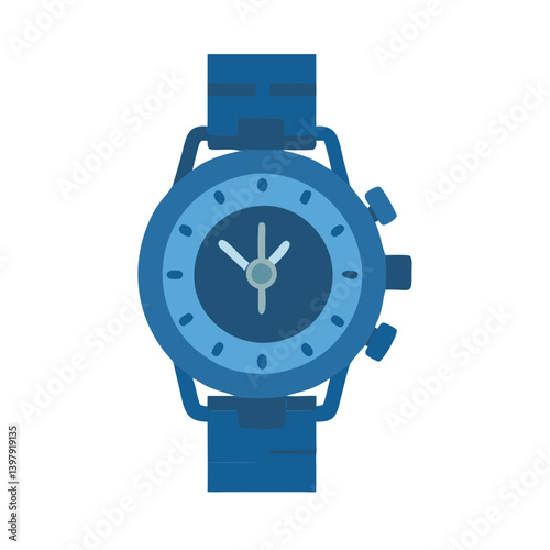  Chic Sapphire Chronograph Watch Illustration