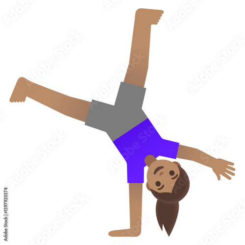 Cartwheel Emoji: Medium Skin Tone
