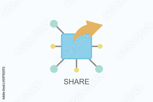 Share Icon Or Logo Isolated Illustration