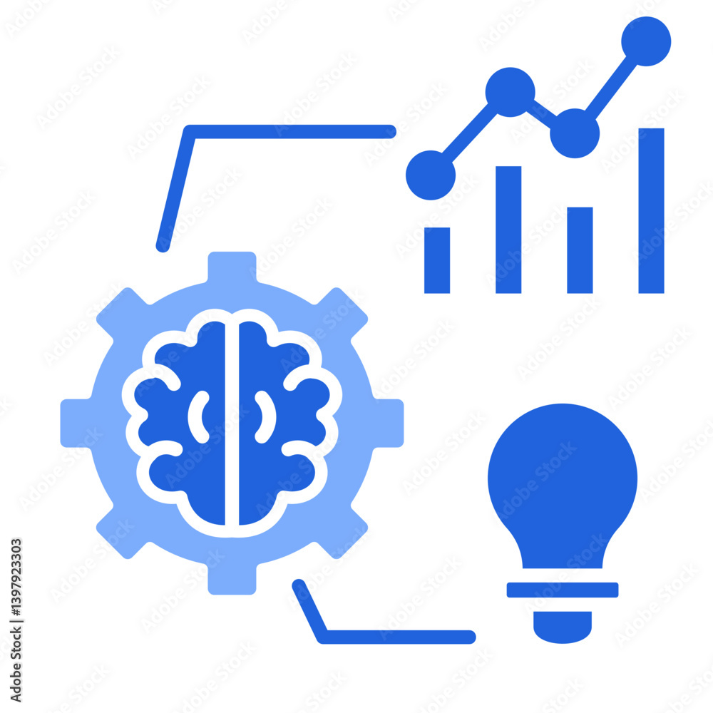 Machine Learning For Business  Icon Element For Design	